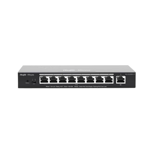 سويتش RG-ES209GC-P – 9 منافذ جيجابت مع 8 منافذ PoE...