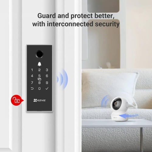 قفل ذكي EZVIZ DL03 بفتح ببصمة الإصبع وكود سري وتحك...
