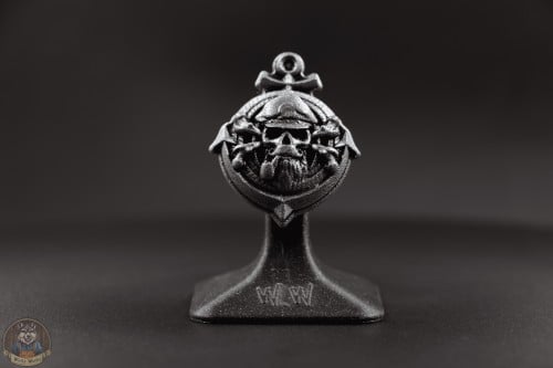 Skull w Anchor Broche
