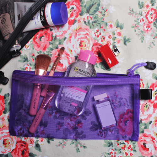 منظمة شفافة مخرمة حجم وسط