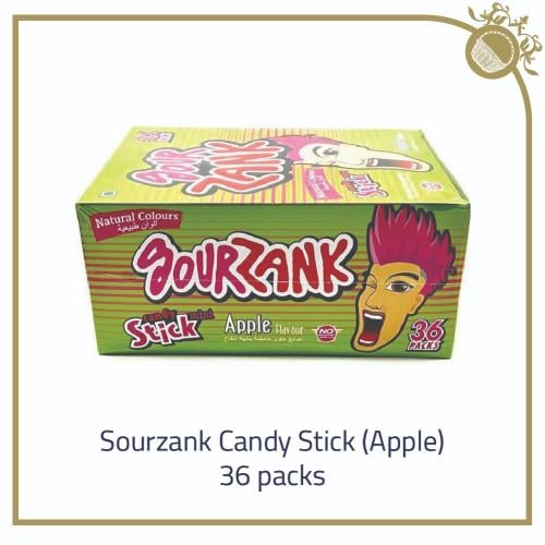 Sour Zank Stick Candy - Apple - كرتون 36 حبة