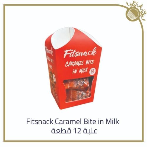 Fitsnack Caramel Bite in Milk - (علبة 12 قطعة)