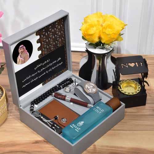 هدايا العيد طقم رجالي مع عطر تصميم انيق مديل NM-45...