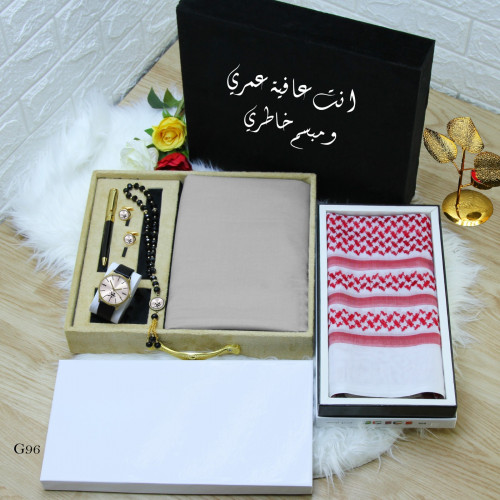 بوكس رجالي شتوي فخمة مع شماغ و قماش موديل HM-284