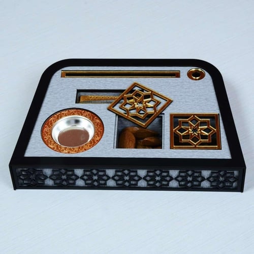 بوكس الشيوخ الملكي الفاخر بتصميم درع مع الهوية الس...