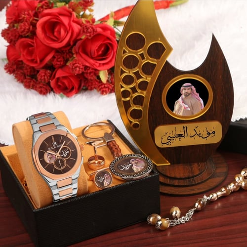 طقم ساعة رجالي تصميم الاسم حسب الطلب الموديل HM-55...