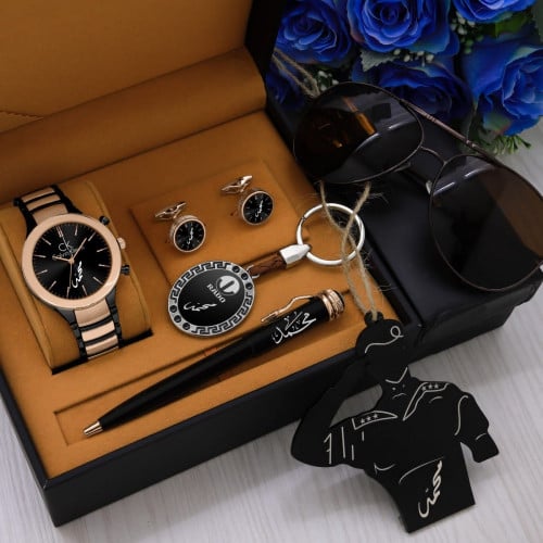 أطقم ساعات رجالية راقية تصميم جديد مع مجموعة إكسسو...