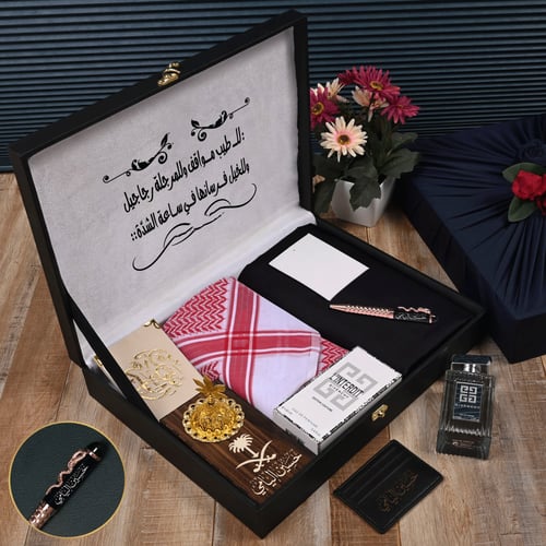 بكس رجالية هدايا قماش وشماغ تصميم حسب الطلب