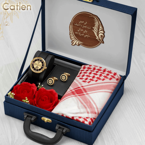 هدايا بوكس شتوي رجالي وشماغ طقم ساعه و عباره من اخ...