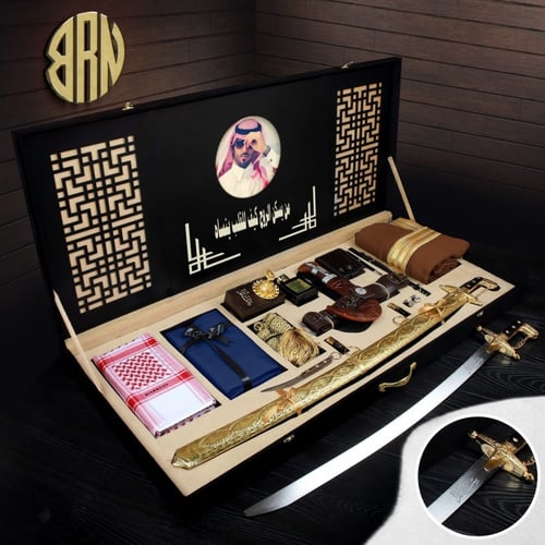 هدايا بوكسات رجالية ملكي بشت سيف خنجر مع بعض الإكس...