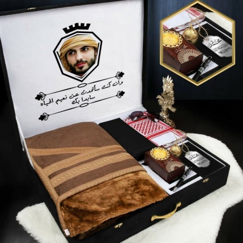 هدايا رجالية شتوية فخمة بوكس بمجموعة إكسسوارات رجا...