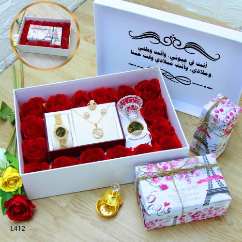 اطقم ساعة نسائي مع مبخرة واكسسوارت موديل mh-6930