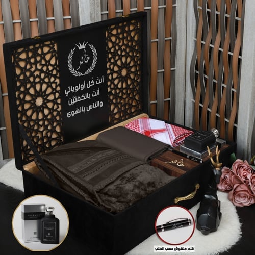 بوكس رجالي شتوي فخمة فروة مع شماغ موديل HM-89000