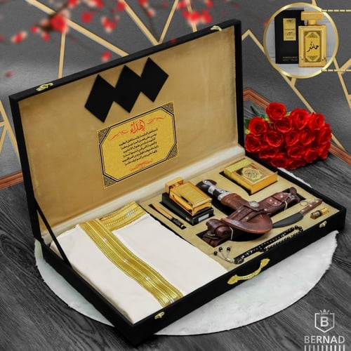 بوكس رجالي ملكي طقم خنجر ومشلح هدايا فخمة تصميم حس...