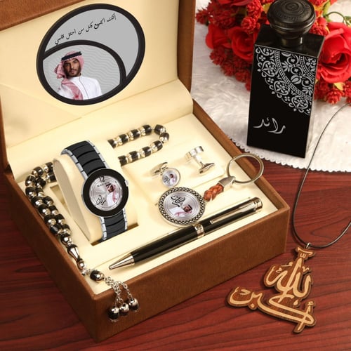 أطقم رجالية راقية ساعة مع اكسسوارات تصميم حسب الطل...