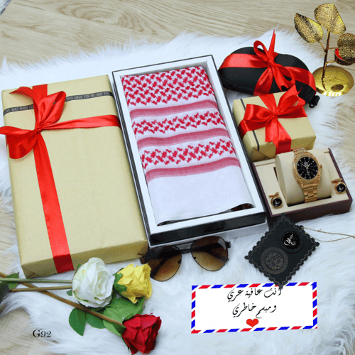 بوكس رجالي شتوي فخمة مع شماغ و قماش موديل HM-284