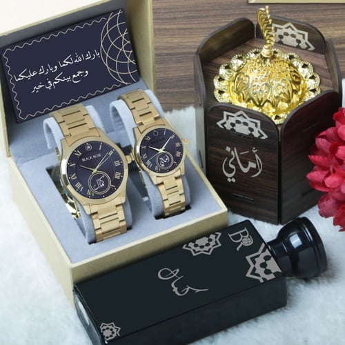 طقم ساعات الزوجين رجالية ونسائية تصميم حسب الطلب م...