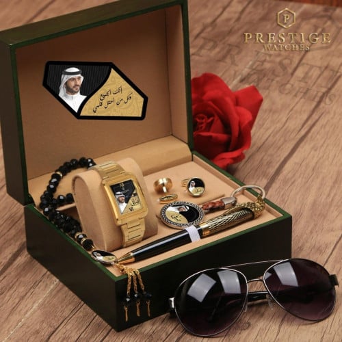أطقم ساعات رجالية فخمة مع مجموعة إكسسوارات أنيقة ب...
