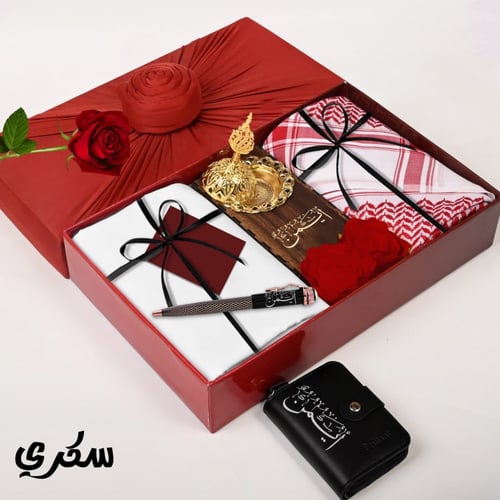 هدايا رجالي شتوي فخمة مع شماغ و قماش موديل HM-8882