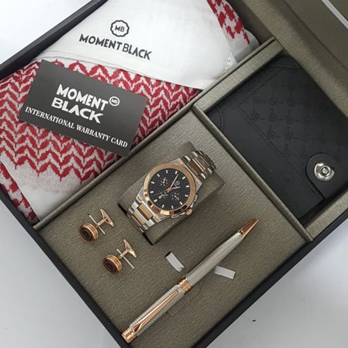 اطقم هدايا رجالية للعيد شماغ واكسسوارت موديل BLK-2...