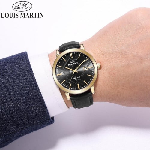 ساعات رجالية فخمة سير جلد بتصميم مميز