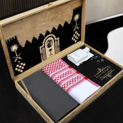 بوكس رجالي شتوي فخمة مع شماغ موديل HM-7896