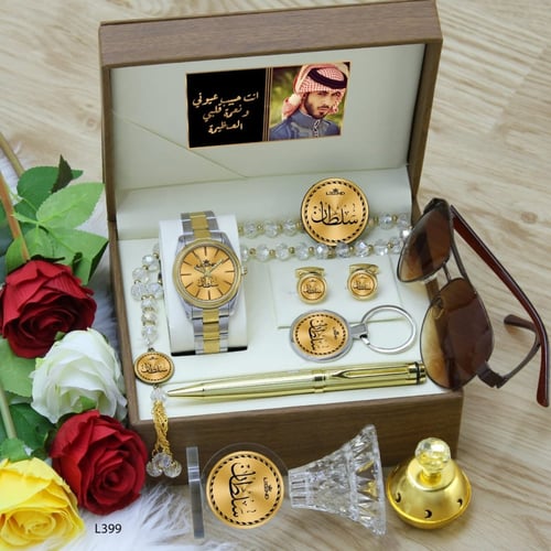 طقم ساعة رجالي تصميم الاسم حسب الطلب الموديل HM-55...