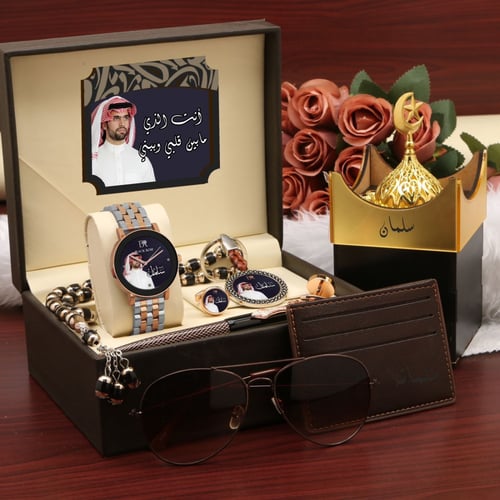 اطقم ساعات رجالية راقية شكل راديو تصميم بالاسم مود...