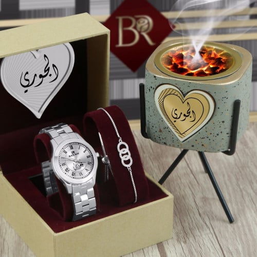 أطقم ساعات نسائية حديثة ومميزة بإسمك أو بإسم من تح...
