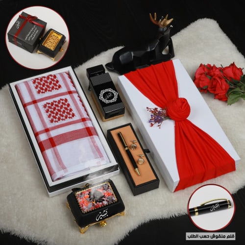 هدايا رجالية شماغ احمر موديل جديد