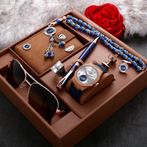 أطقم ساعات رجالية راقية مع مجموعة إكسسوارات مميزة...