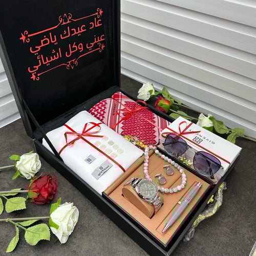 بكس العيد الفاخر قماش مع شماغ مديل AY-978