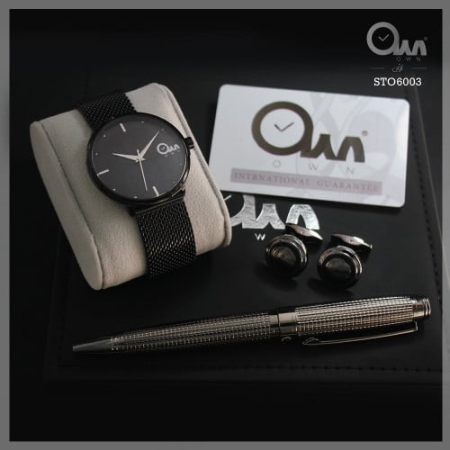 أطقم ساعات رجالية راقية مع إكسسوارات مميزة