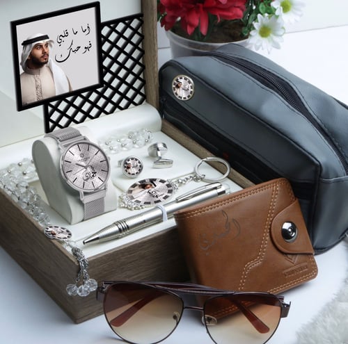 اطقم ساعات هدايا رجالي مع اكسسوارت رجالية تصميم حس...