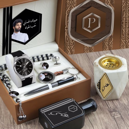 أطقم ساعات رجالية راقية مع مجموعة إكسسوارات أنيقة...