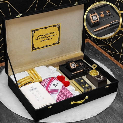 بوكس هدايا رجالية فخمة بشكل مميز وانيق تصميم حسب ا...