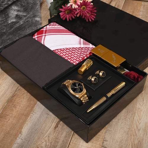 هدايا شتوية بوكس شتوي قماش شماغ طقم ساعه الموديل H...