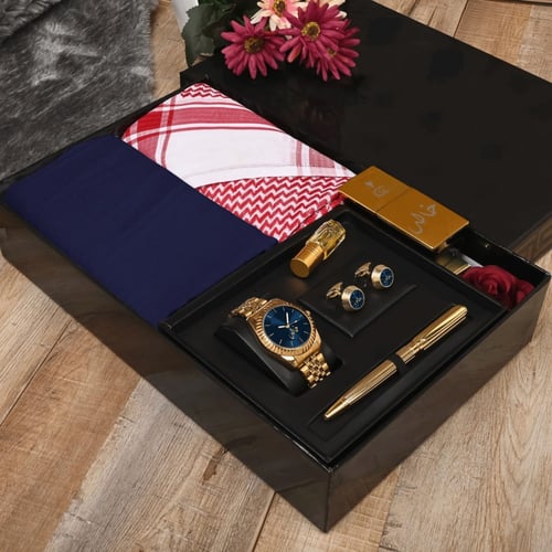 هدايا شتوية بوكس شتوي قماش شماغ طقم ساعه الموديل H...