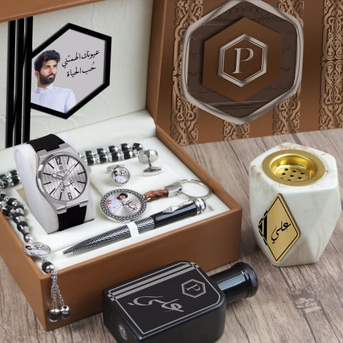 أطقم ساعات رجالية راقية مع مجموعة إكسسوارات أنيقة...