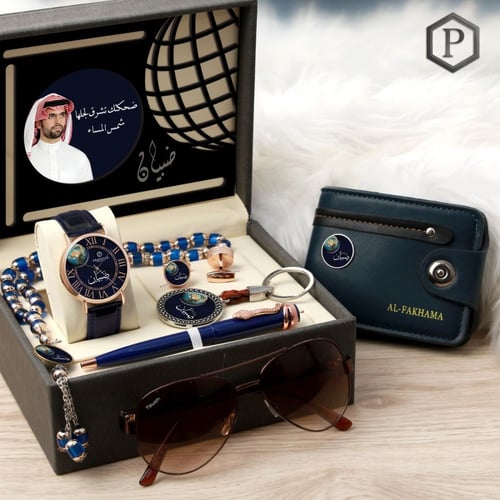 طقم ساعة رجالي تصميم الاسم حسب الطلب الموديل HM-54...