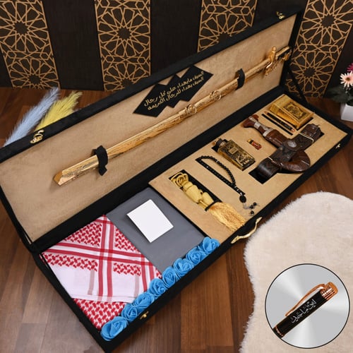 بوكسات رجالية ملكي سيف وشماغ ملكي تصميم حسب الطلب...