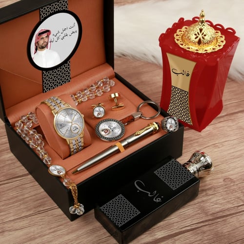 أطقم رجالية راقية ساعة مع اكسسوارات تصميم حسب الطل...