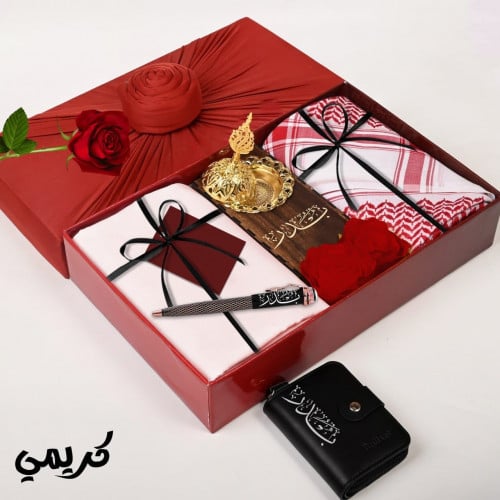 هدايا رجالي شتوي فخمة مع شماغ و قماش موديل HM-8882