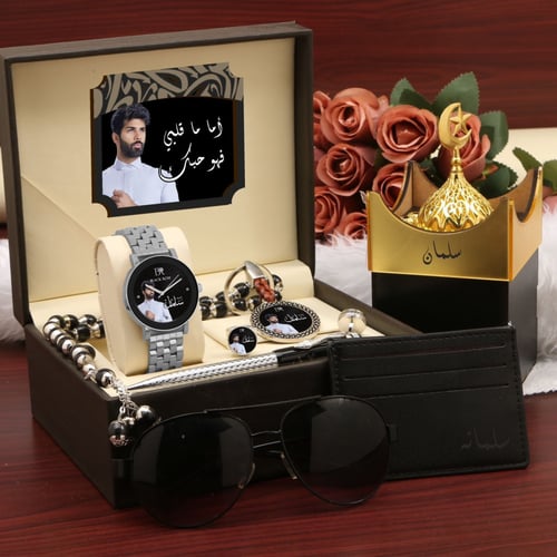 اطقم ساعات رجالية راقية شكل راديو تصميم بالاسم مود...