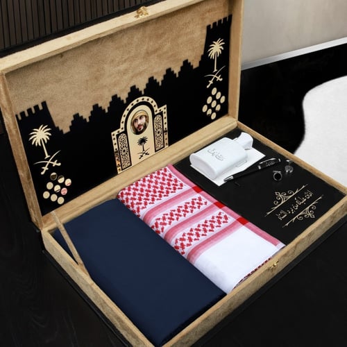 بوكس رجالي شتوي فخمة مع شماغ موديل HM-7896