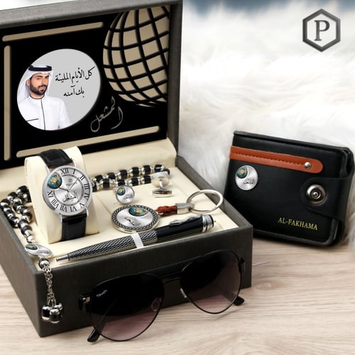 طقم ساعة رجالي تصميم الاسم حسب الطلب الموديل HM-54...