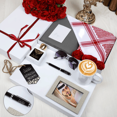 بوكس رجالي شتوي فخمة مع شماغ موديل HM-2654