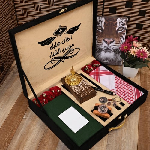 هدايا رجالي بوكس شتوي و قماش وشماغ ساعة عباره من ا...