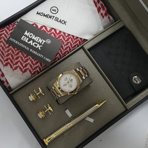 اطقم هدايا رجالية للعيد شماغ واكسسوارت موديل BLK-2...