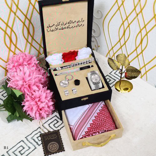 بكس شماغ مع ساعة عالي الجودة مديل جديدMH-2736